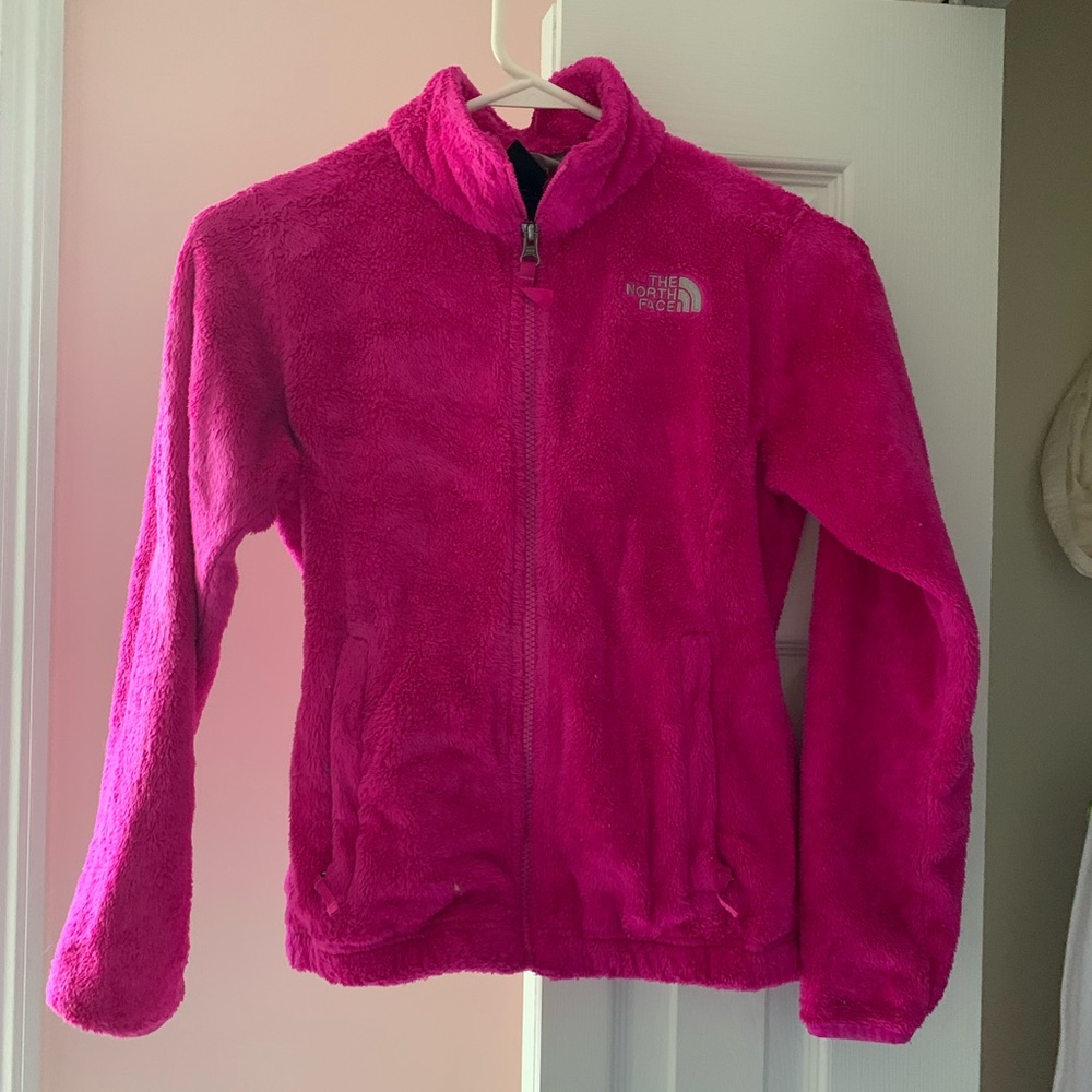 The North Face Pink Fuzzy Jacket- Girls Size 10